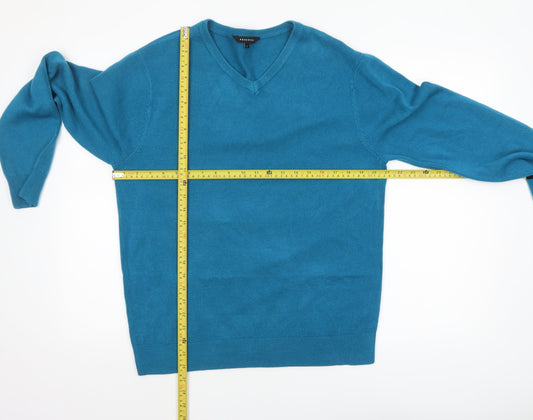 Womens UK Size L Peacocks Blue Pullover Jumper