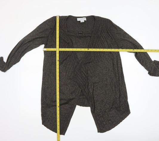 Womens UK Size M Sag Harbor Grey Cardigan Jumper