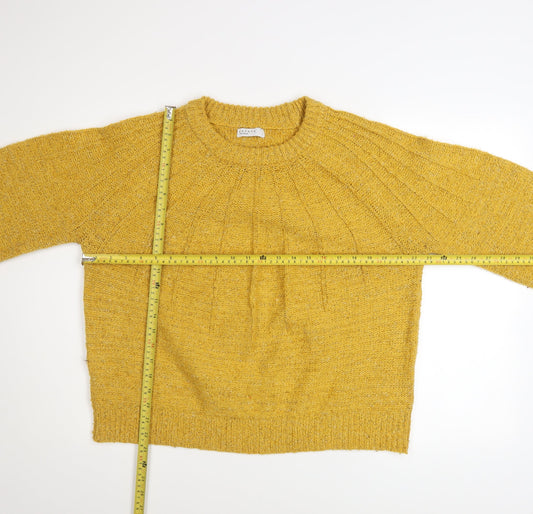 Womens UK Size L Papaya Yellow Pullover Jumper