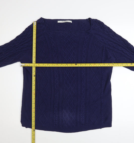 Womens UK Size L TRU collection Blue Pullover Jumper
