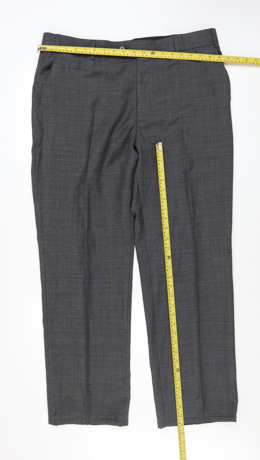 Mens UK Size 38 in Karl Jackson Regular Fit Dress Pants Grey Trousers