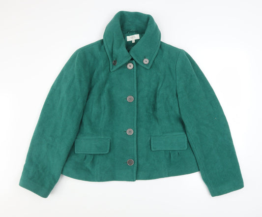 Womens UK Size 18 Marks and Spencer Green Overcoat
