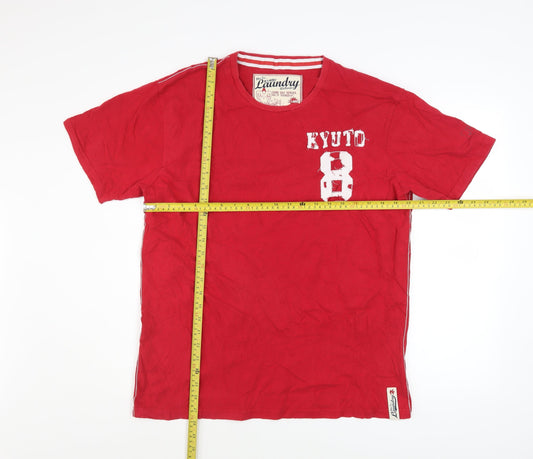 Blue Inc Men’s Red Kyoto 8 Graphic Cotton T-Shirt XL