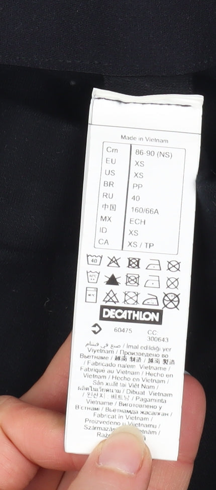 Womens UK Size XS DECATHLON Slim Fit Riding Black Trousers