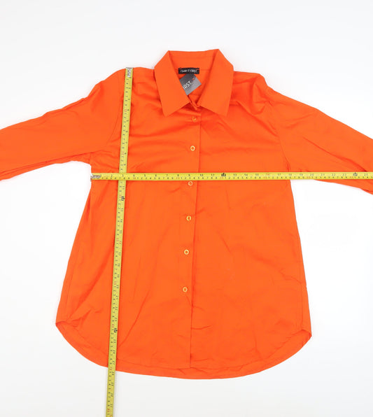 Womens UK Size 8 I SAW IT FIRST Orange Basic Button-Up