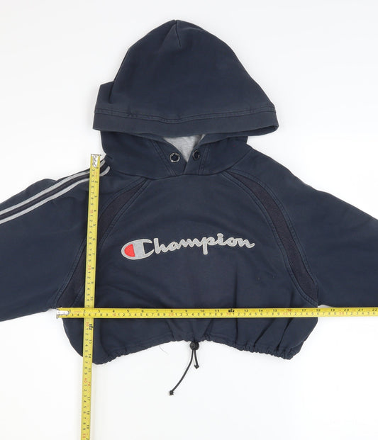 Womens UK Size XL Champion Blue Pullover Hoodie