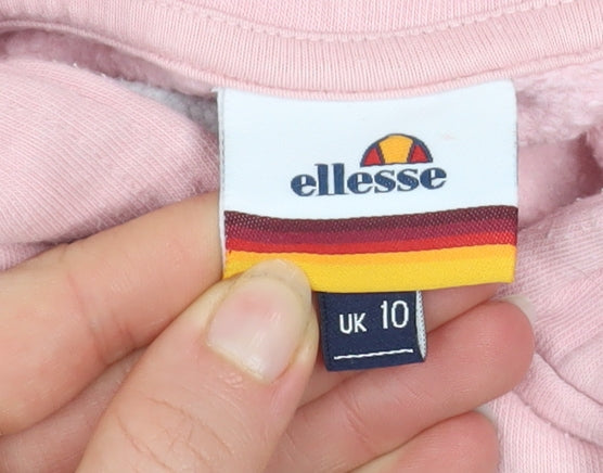 Womens UK Size 10 ellesse Pink Pullover Hoodie