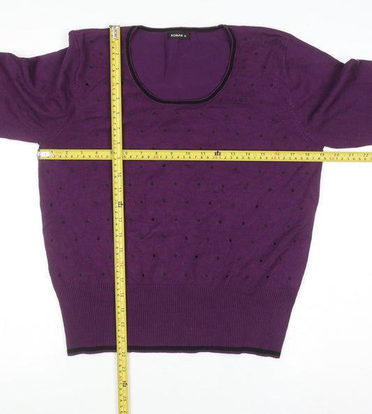 Womens UK Size 18 Roman Purple Pullover Jumper