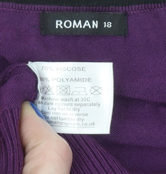Womens UK Size 18 Roman Purple Pullover Jumper