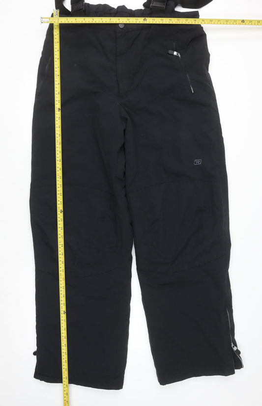 Mens UK Size XL Rodeo Regular Fit Snow Pants Black Trousers