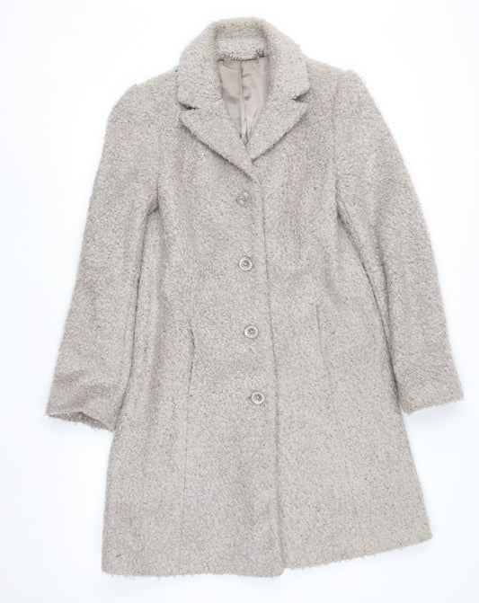 Womens UK Size 10 Laura Ashley Beige Overcoat