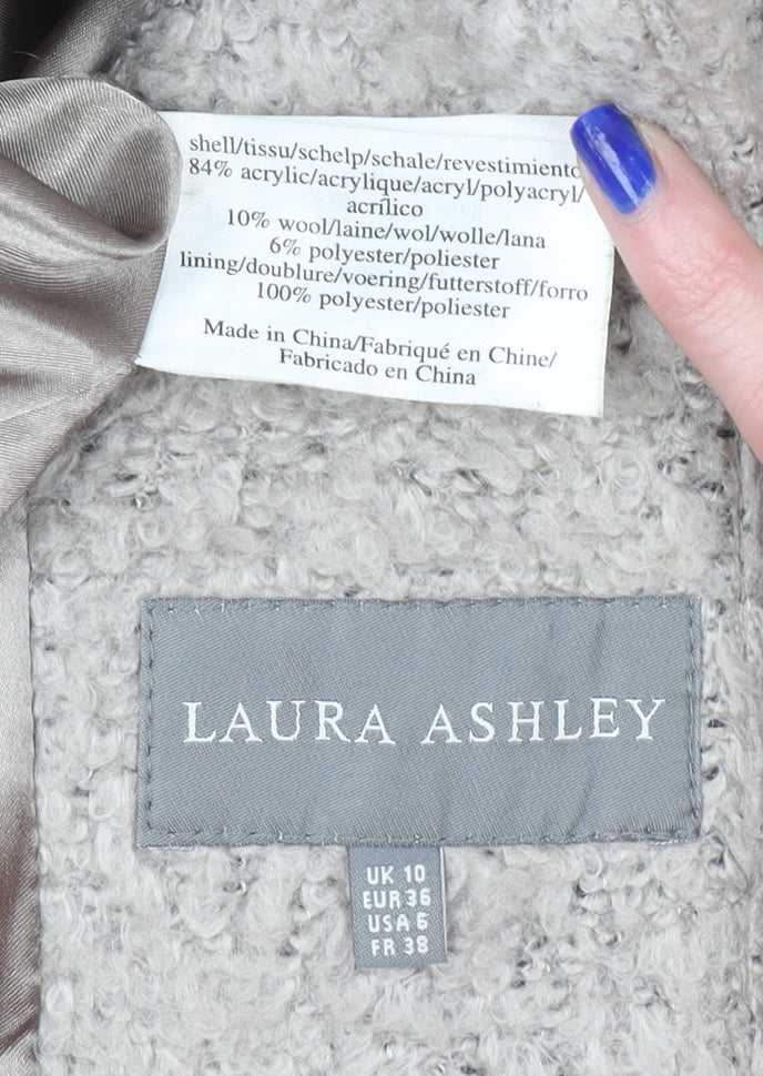 Womens UK Size 10 Laura Ashley Beige Overcoat