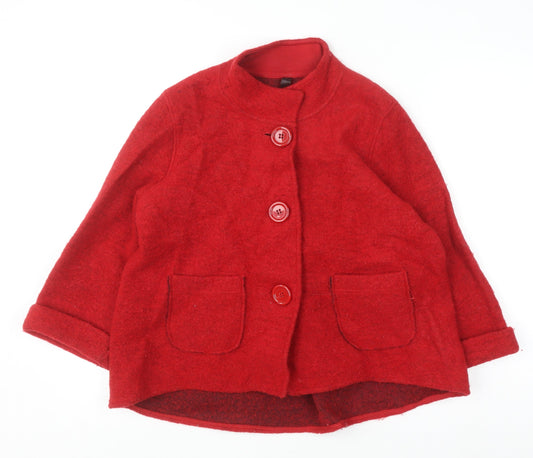 Womens UK Size 14 NEXT Red Overcoat