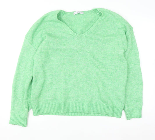 Womens UK Size S Mango Green Pullover Jumper