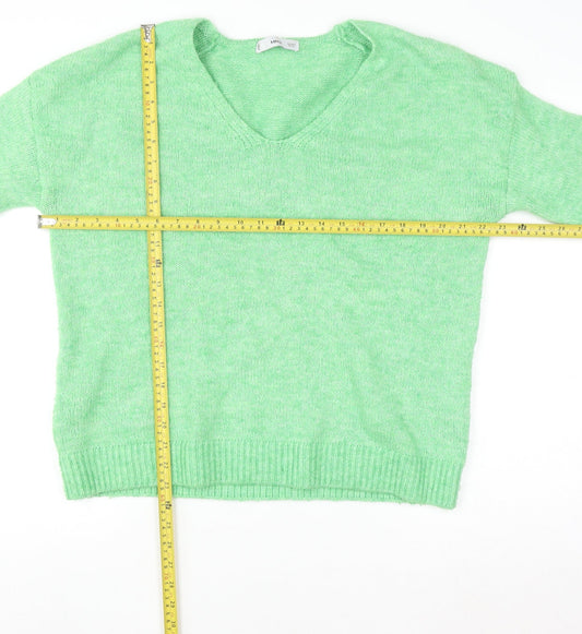 Womens UK Size S Mango Green Pullover Jumper