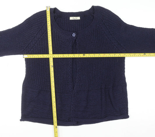 Womens UK Size L Precis Blue Cardigan Jumper