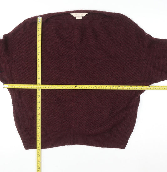Womens UK Size 12 Mauvette Brown Pullover Jumper