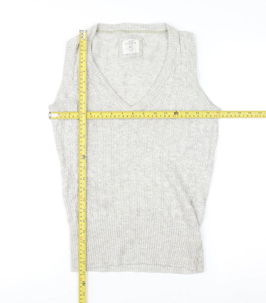 Womens UK Size 12 H&M Grey Vest Jumper