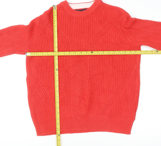 Womens UK Size M Marks and Spencer Red Pullover Jumper