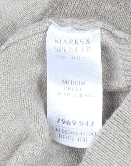 Womens UK Size M Marks and Spencer Beige Pullover Jumper