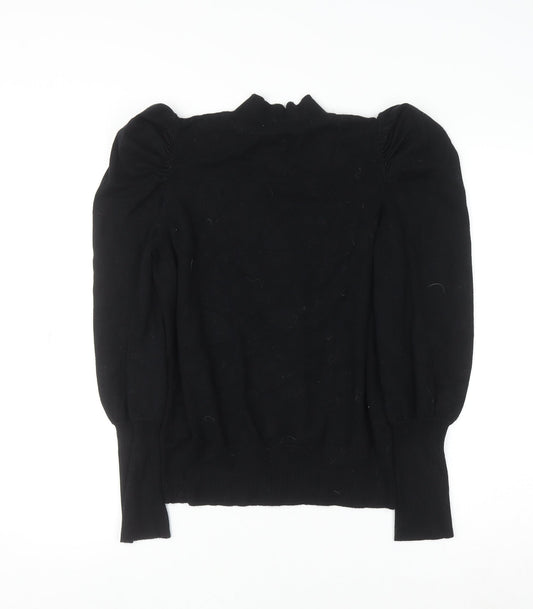 Womens UK Size 12 F&F Black Basic Blouse