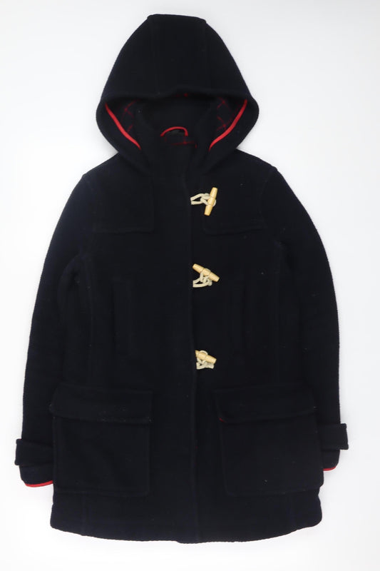 Womens UK Size 8 Topshop Black Duffle Coat