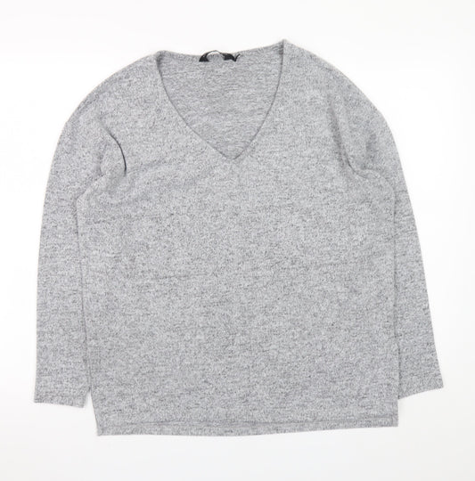 Womens UK Size 10 Dorothy Perkins Grey Basic T-Shirt