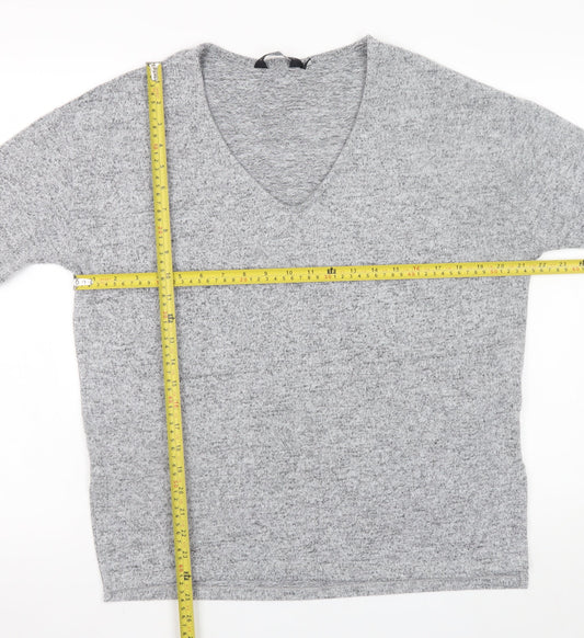 Womens UK Size 10 Dorothy Perkins Grey Basic T-Shirt