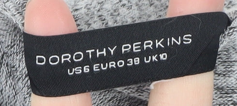 Womens UK Size 10 Dorothy Perkins Grey Basic T-Shirt