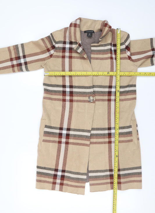 Womens UK Size S Tahari Beige Overcoat