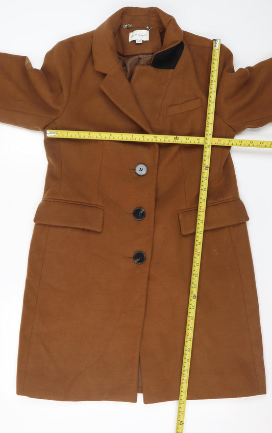 Womens UK Size 12 Warehouse Brown Overcoat