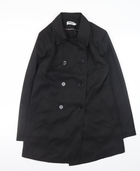 Womens UK Size XS Only Black Pea Coat