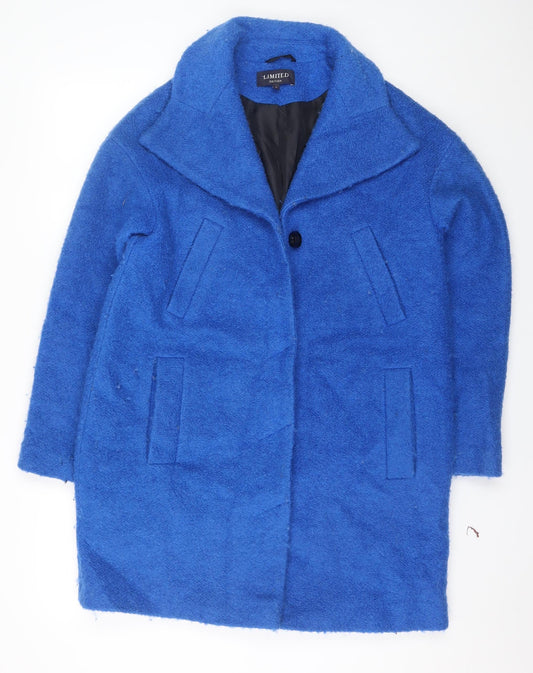 Womens UK Size 12 Marks and Spencer Blue Overcoat