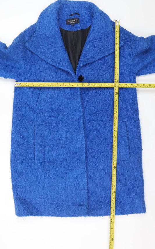 Womens UK Size 12 Marks and Spencer Blue Overcoat