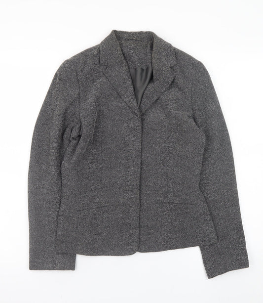 Principles Petite Women’s Grey Tweed Blazer Jacket Size 8
