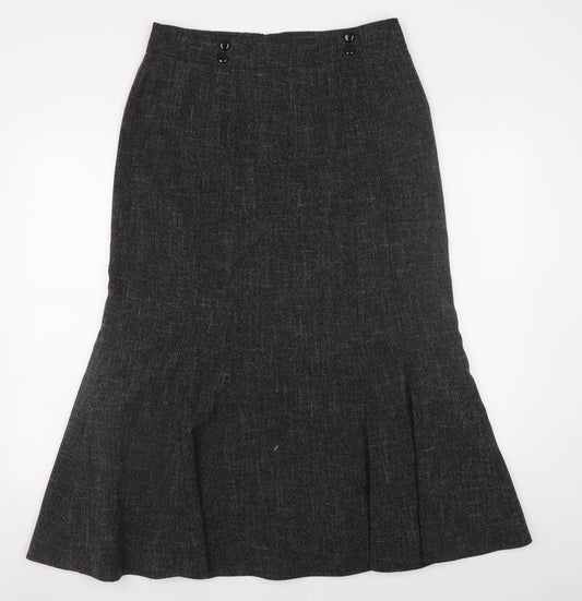 Womens UK Size 12 Viyella Trumpet Tweed Skirt
