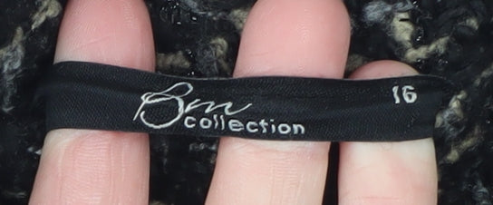 Womens UK Size 16 Bm Collection Black Pea Coat