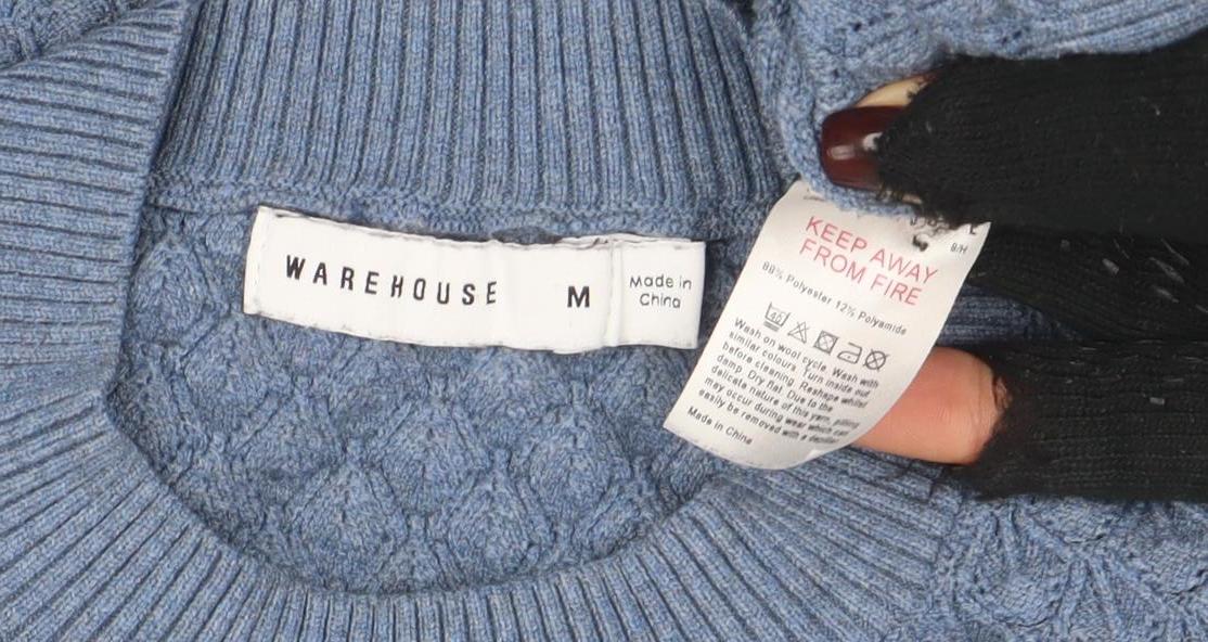 Womens UK Size M Warehouse Blue Pullover Jumper