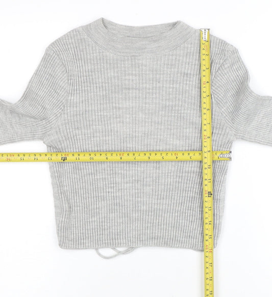 Womens UK Size 8 COLLUSION Grey Pullover Jumper