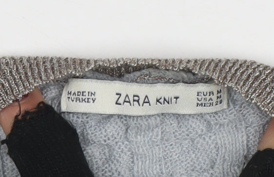 Womens UK Size 12 Zara Grey Cardigan Jumper