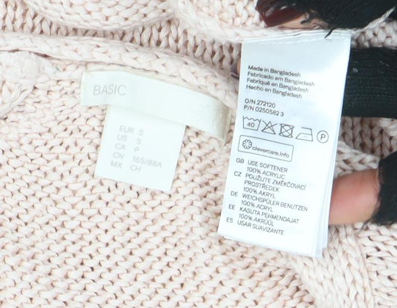 Womens UK Size S Basic Beige Pullover Jumper