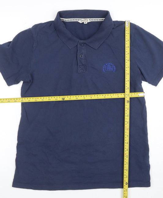 SoulCal & Co Navy Blue Cotton Men's Polo Shirt Size M Classic Fit