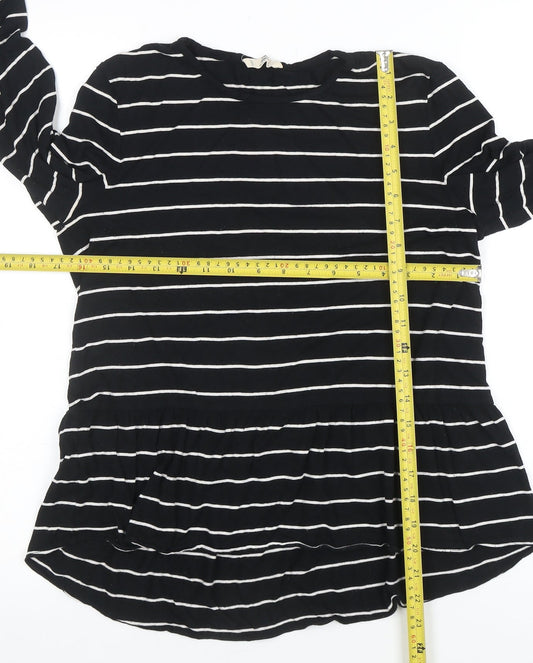 Womens UK Size M MNG Black Tunic Blouse