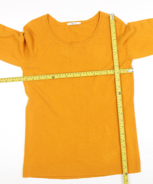 Womens UK Size 10 TU Yellow Pullover Jumper
