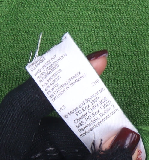 Mens UK Size M Marks and Spencer Green Pullover Jumper