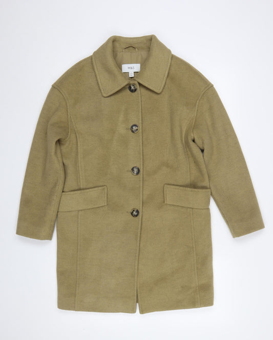Womens UK Size 6 Marks and Spencer Beige Overcoat