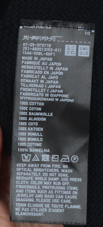 Womens UK Size M Uniqlo Black Pullover Jumper