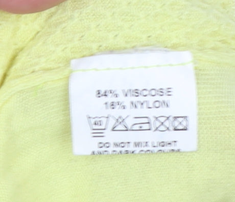 Womens UK Size L Paraphrase Yellow Pullover Jumper
