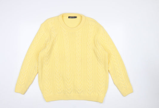 Womens UK Size L Envy Yellow Pullover Jumper
