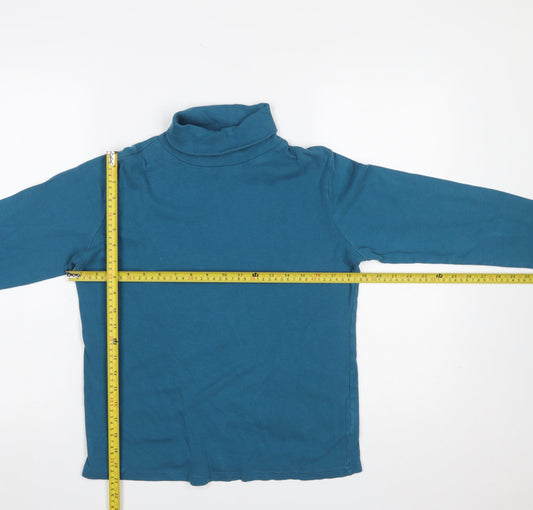 Womens UK Size 14 ISLE Blue Basic T-Shirt